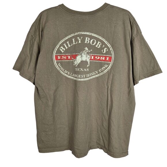 Gildan Other - Vtg Billy Bob's Texas World's Largest Honky Tonk T-Shirt Sz XL Khaki Green